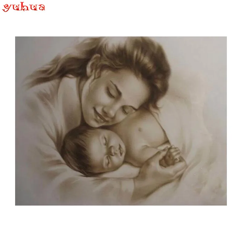 Mother Baby Needlework Diamond Embroidery Home Decor Mosaic Pattern Full 5D DIY Painting | Дом и сад