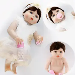 55 см Reborn для маленьких девочек принцесса куклы 22 "полный силиконовые реальные touch очаровательны купаться подарок на день рождения bebe живые