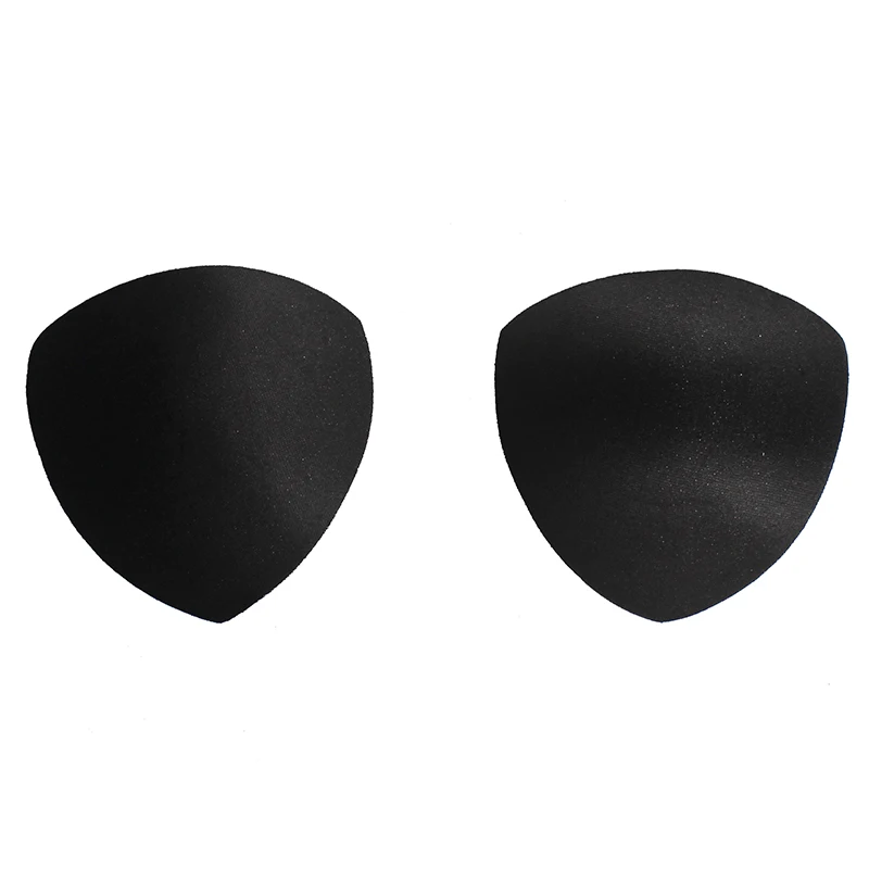 

50pair Triangel Black Sponge Foam Bra Cup Pads Sewing In Bra Cups Foam For Bikini Padding Insert Bridal Bra Accessorries WB118