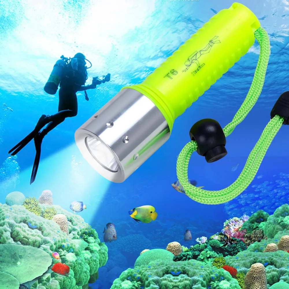 Anjoet водонепроницаемые фонари для дайвинга XML T6 светодиодный 2000LM Водонепроницаемый подводный погружение 50 м фонарь лампа+ 18650+ зарядное устройство