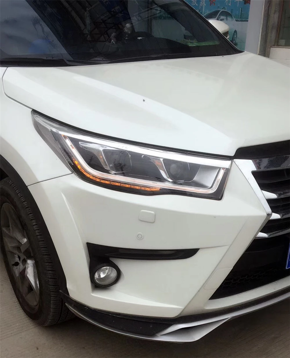 Автостайлинг для Toyota Highlander Kluger 2015 2017 фары светодиодный ДХО Биксеноновые линзы