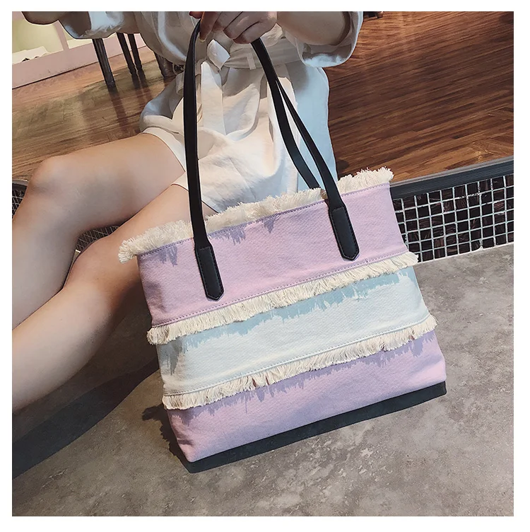 

Fashion newest design women's tote handbag canvas large capacity shoulder bag women's vintage handbag casual maiyu887