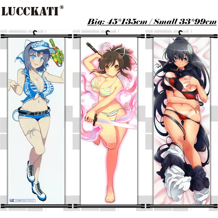 45X135 см Senran Kagura Burst игры Сексуальная лоли каплей мультфильм аниме Настенная