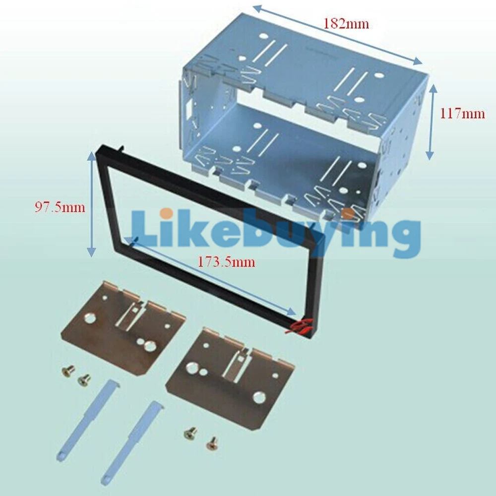 

2 din / Double Din ISO Universal Car Installation Metal Frame Cage / Mount Bracket Frame