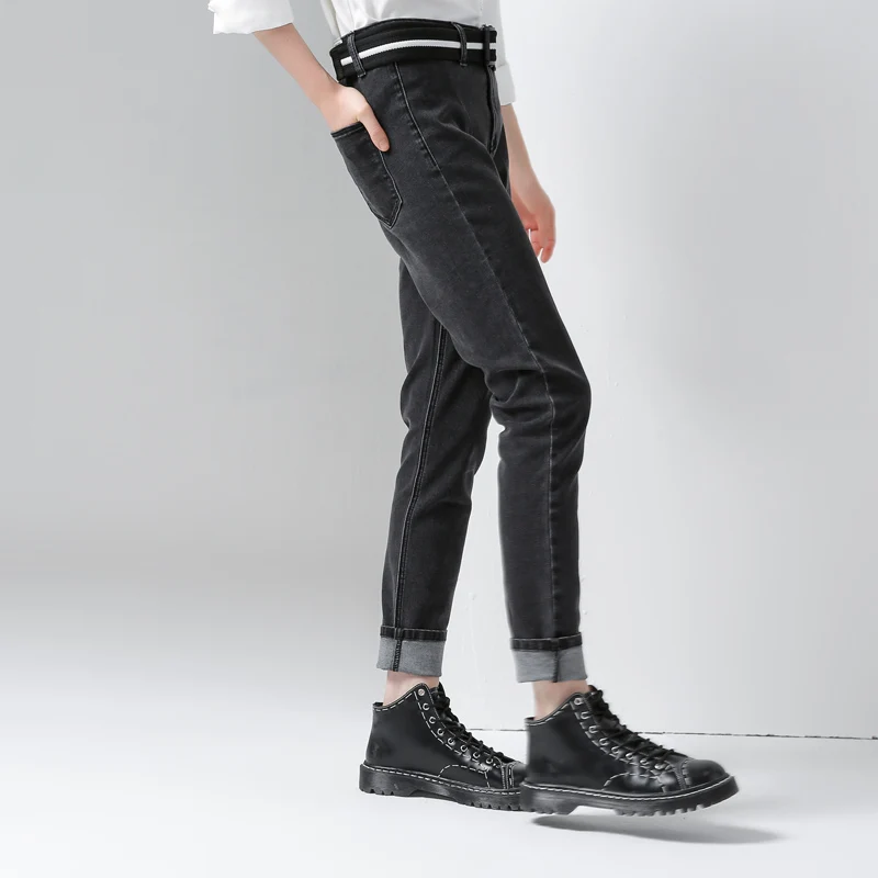 Toyouth Новое поступление женские весенние джинсы повседневные винтажные однотонные джинсы женские модные узкие брюки