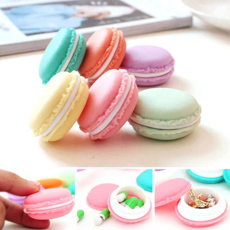 

5pcs/Lot Cute Candy Color Macaron Storage Box Jewelry Packaging Display Pill Case Organizer Home Decoration Mini Package Boxes