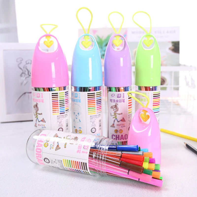 

12/18/24/36 color/set Lucky bottle watercolor pen plastic, gifts for children drawing supplies washable Watercolor pen