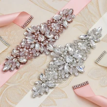 MissRDress Свадебные ремни с кристаллами, Серебряные стразы, пояс для свадебного платья ручной работы, пояс с жемчугом для женщин, вечернее платье JK994