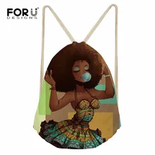 FORUDESIGNS женская сумка-рюкзак с принтом и шнуровкой для девушек в африканском стиле, Женская Повседневная Студенческая сумка для путешествий, мягкая сумка для хранения, Mochila Feminina