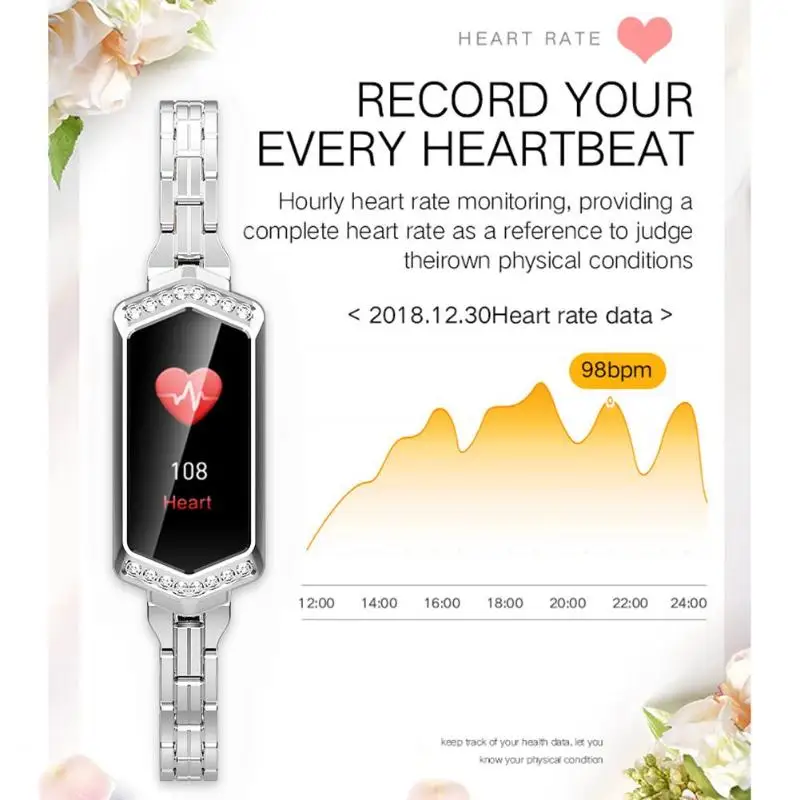 

B78 Smart Watch women Fitness Bracelet Heart Rate Monitoring Waterproof Sports watch For IOS Android Xiaomi Wristband New