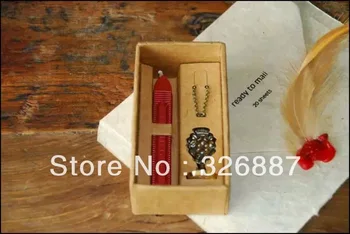 

gift box of Special stamp chains necklace 26 letter decoration vintage series sealing wax stamp DIY make funny