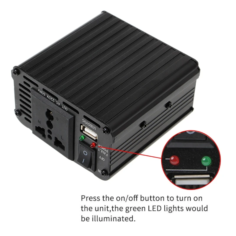 300W Power Inverter Converter DC 12V to 220V AC Cars Inverter with Car Adapter