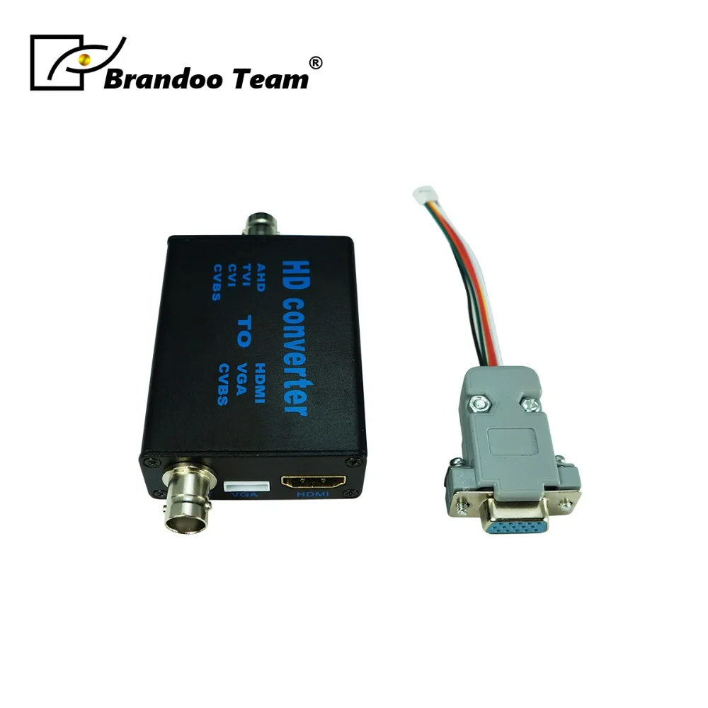 

Analog signal TVI AHD CVI TO HDMI VGA CVBS digital video converter,with external VGA connector