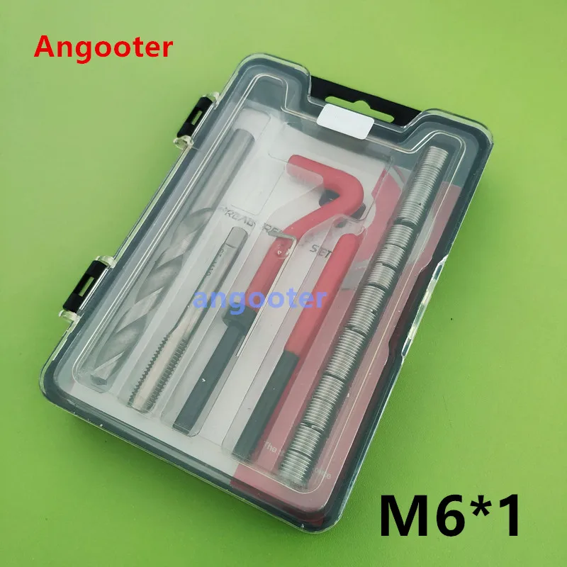 M6*1 Car Pro Coil Drill Tool Metric Thread Repair Insert Kit for Helicoil Car Repair Tools Coarse Crowbar photo