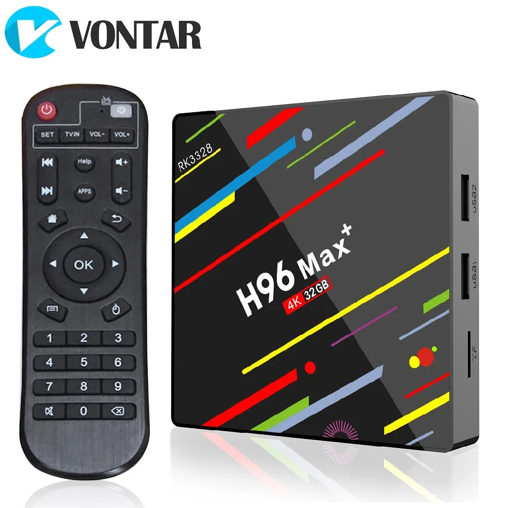 

H96 Max Plus Android 9.0 Smart TV Box Android 8.1 RK3328 4G 64G 2.4G 5.8G Dual Wifi H.265 4K H96 Max + Google Player set top box