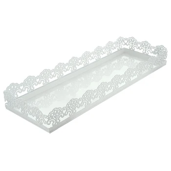 

Hot Sale Sweetgo Rectangle Tray For Cupcake White Wedding Cake Tools For Display Decoration Plate Party Event Home Decoration