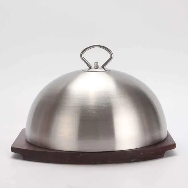 

304 Stainless steel steak cover oil-proof dish round food covers meal food spherical covers