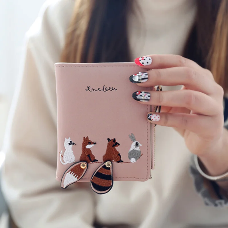 Women Cute Animal Purse Mini Casual Female Money Storage Wallet Travel Ladies Card Clutch Bag PU Leather Coin Monederos SS3459 (16)