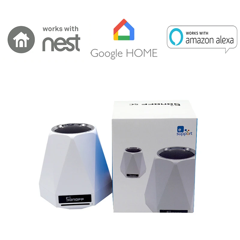 

Sonoff SC WiFi Wireless Realtime Enviromental Monitor Station Humidity Temperature Air Quality Sound Light Humidity Sensor