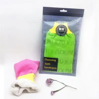 10pcs/lot * wholesale Bathing Gloves, double-sided bathing, backing, decontamination bath towel