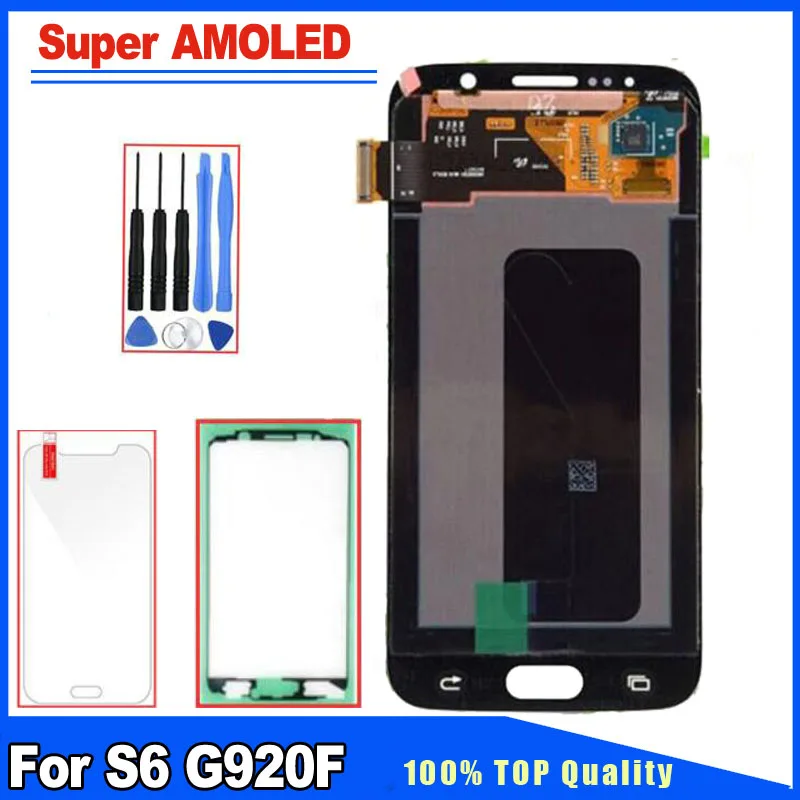 

100% Test For Samsung Galaxy S6 G920 G920F White,Blue,Gold Super AMOLED LCD Display Touch Screen Digitizer Full Assembly