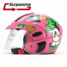 Детский мотоциклетный шлем, электрический велосипед, детский шлем с полным лицом, детские спортивные Мультяшные шлемы, детский мотоциклетный защитный шлем