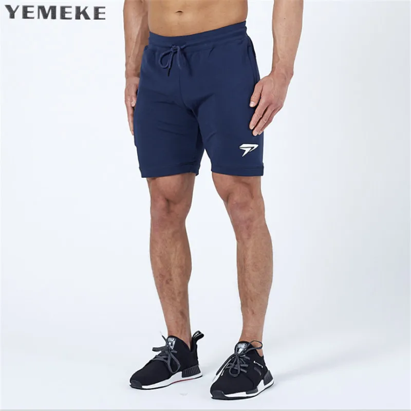 

YEMEKE Gyms New Summer Mens Shorts Sporgymt Casual Short Brand Clothing Shorts Men Jogger Trousers Knee Length Shorts