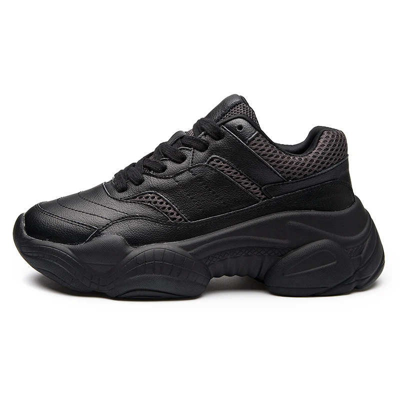 Женские сетчатые кроссовки RASMEUP модные белые и черные на платформе со шнуровкой