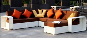 

Hot Sale patio outdoor furniture white sofa sets modern modular sofa