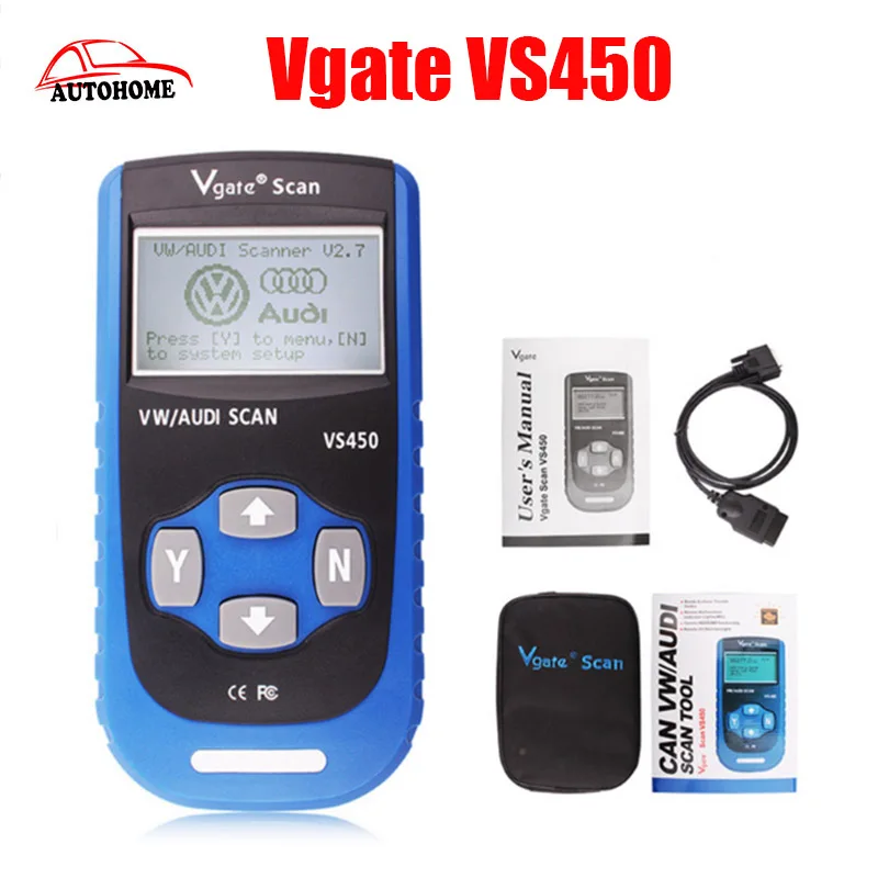 2PC/LOT Free Shipping Vgate VS450 For VAG OBDII OBD 2 Code Reader Car