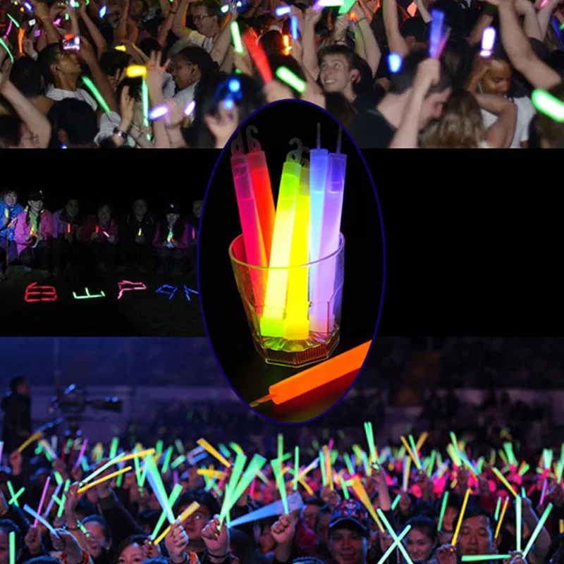 

High Quality Bar Concert Fluorescent Glow Luminous Stick with Hook Outdoor Night Sports Camping Hiking Survivals Emergency Kits