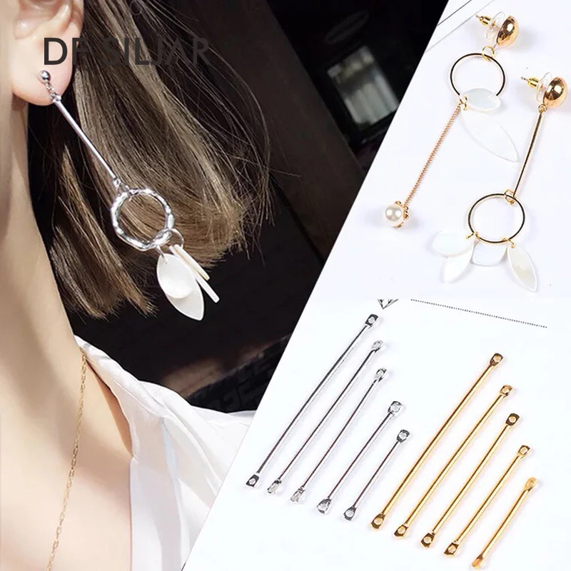 50pc-pack-Double-Cylinder-Connecting-Rod-Metal-Earrings-Ear-Clip-Ear-Hook-DIY-Handmade-Ear-Jewelry 