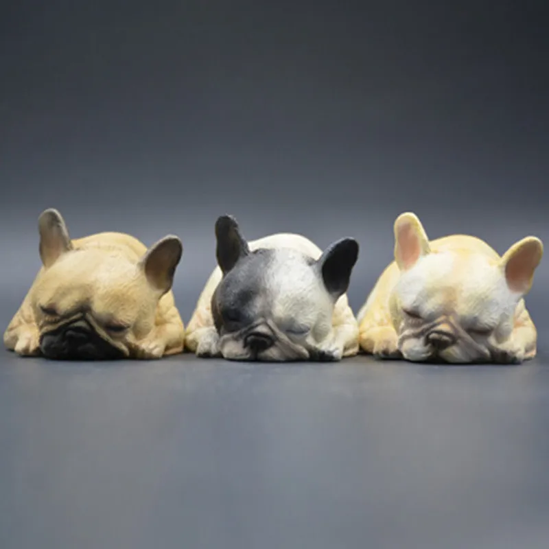 Super Sleeping French Bulldog Model Craft Artificial Bull Dog Home