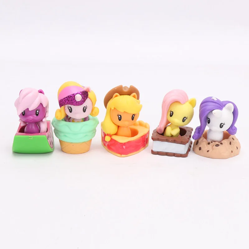 1 шт. игрушки My Little Pony Cafeteria Cuties Mini Dolls Friendship is Magic Rainbow Dash Twilight Sparkle|Игровые фигурки и