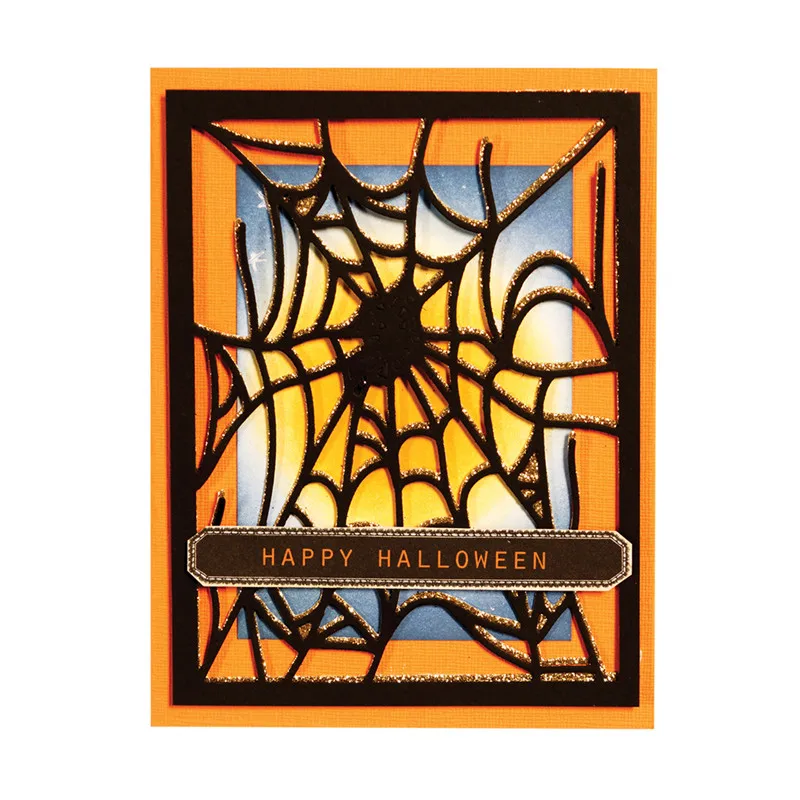 

Eastshape Spider Web Lace Dies Background Metal Cutting Dies Decor Scrapbooking Border Template DIY Embossing Paper Card Craft