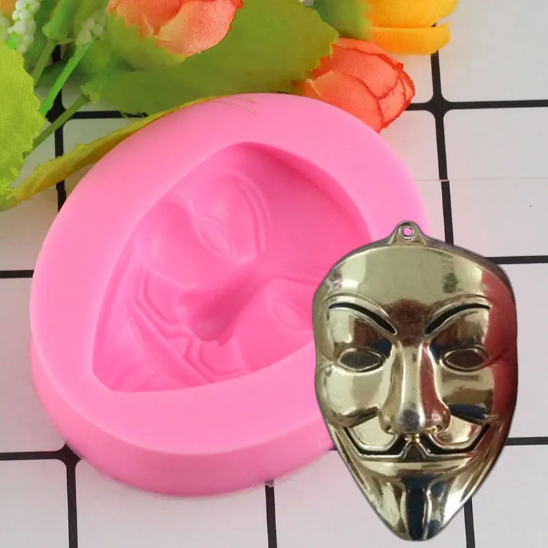 Human Face Mask Silicone Mold Fondant Molds Cake Decorating Tools For