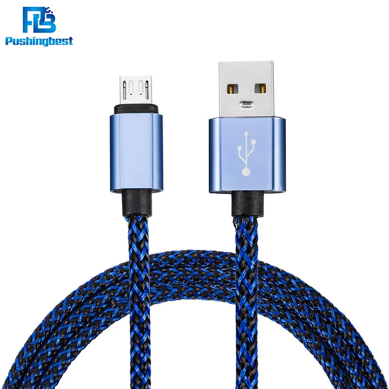 Pushingbest волокна микро данных CBLE USB синхронизации Зарядное устройство кабель для