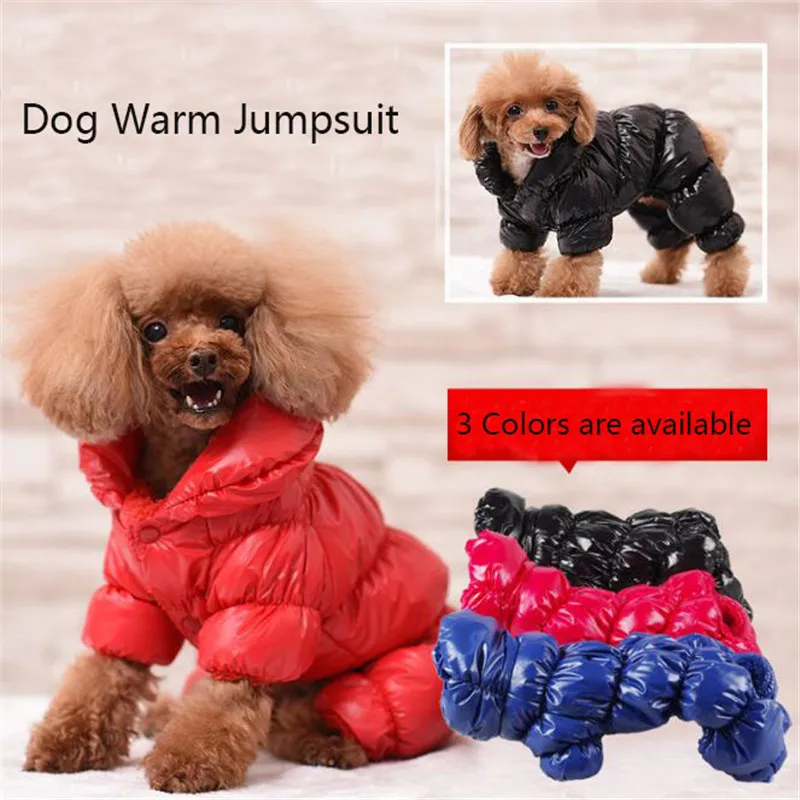 

Pet Dog Jumpsuit Romper Winter For Dogs Small Medium Dog Husky Pug Warm Dog Jacket Waterproof Costume Overalls Thick Clothing