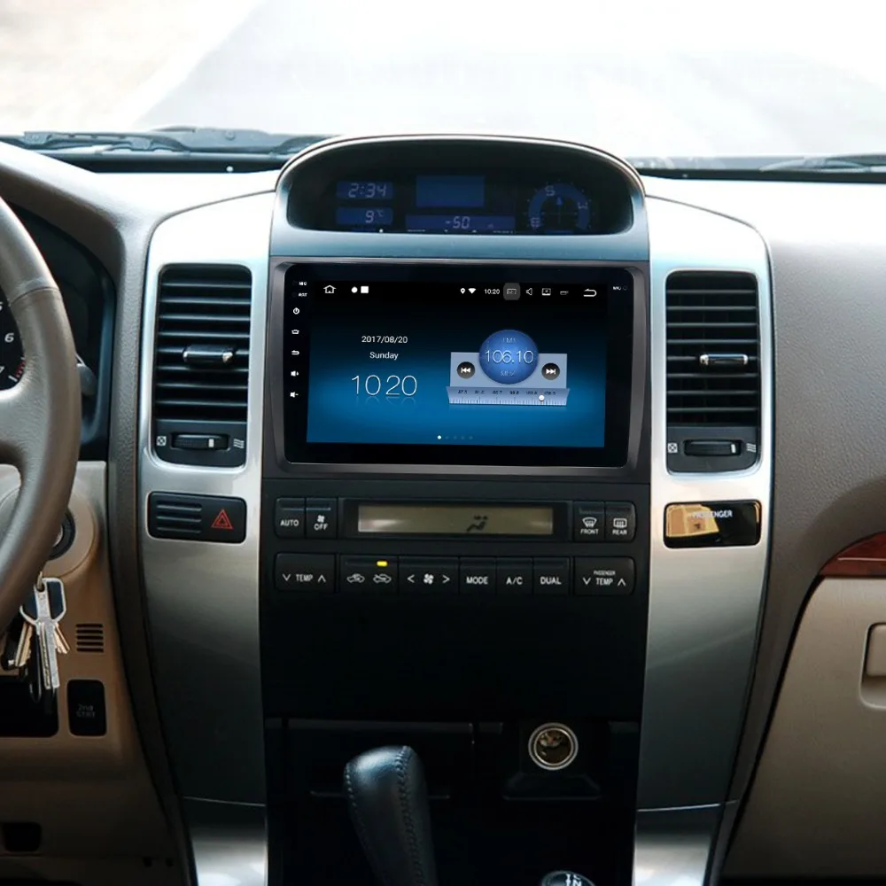 Dasaita " Android 9,0 Автомобильный gps плеер Navi для Toyota Prado 120 2004-2009 с 2G+ 16G четырехъядерным процессором без DVD радио мультимедиа 4G
