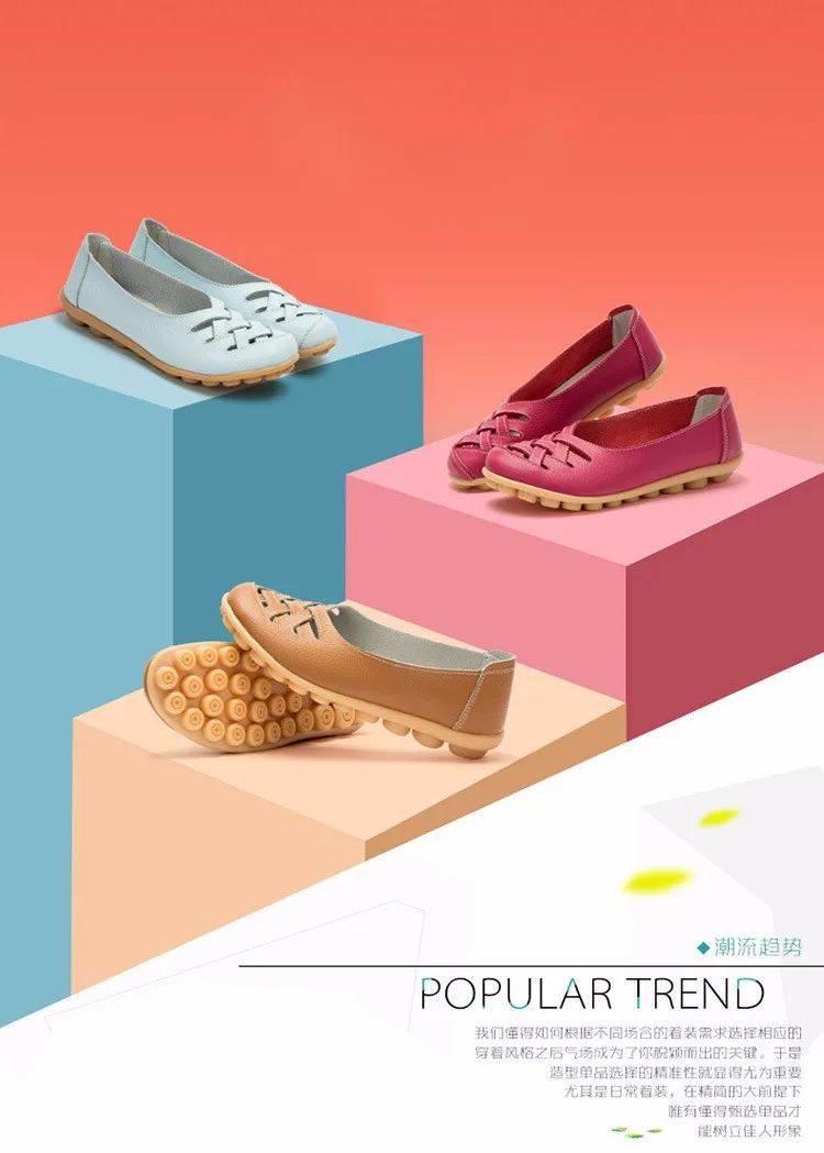 Hot Sale 2016 Spring New PU Leather Woman Flats Moccasins Comfortable Woman Shoes Cut-outs Leisure Flat Woman Casual Shoes ST181 (30)
