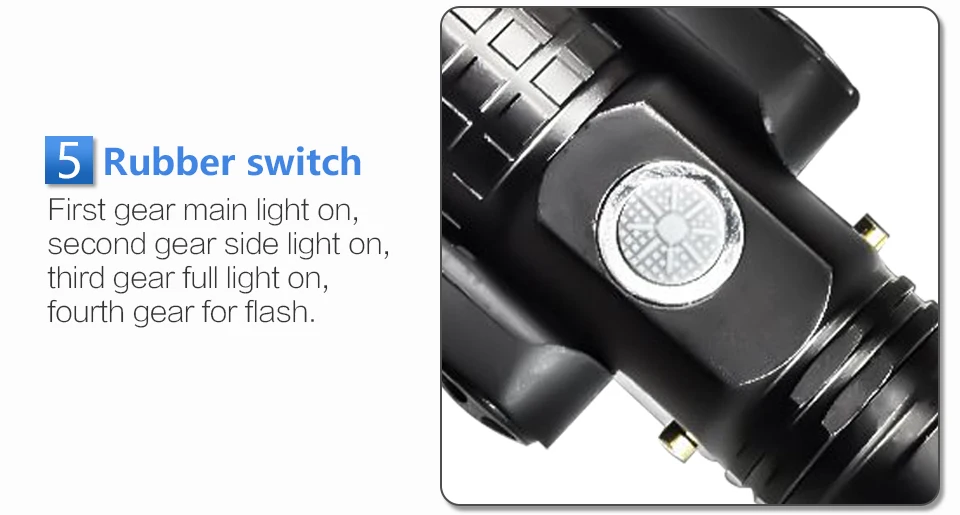 Usb Handy Powerful Led Flashlight Rechargeable Torch Outdoor Aluminum Alloy Battery Led Flashlight Usb T6 18650 For BicycleBike(7)