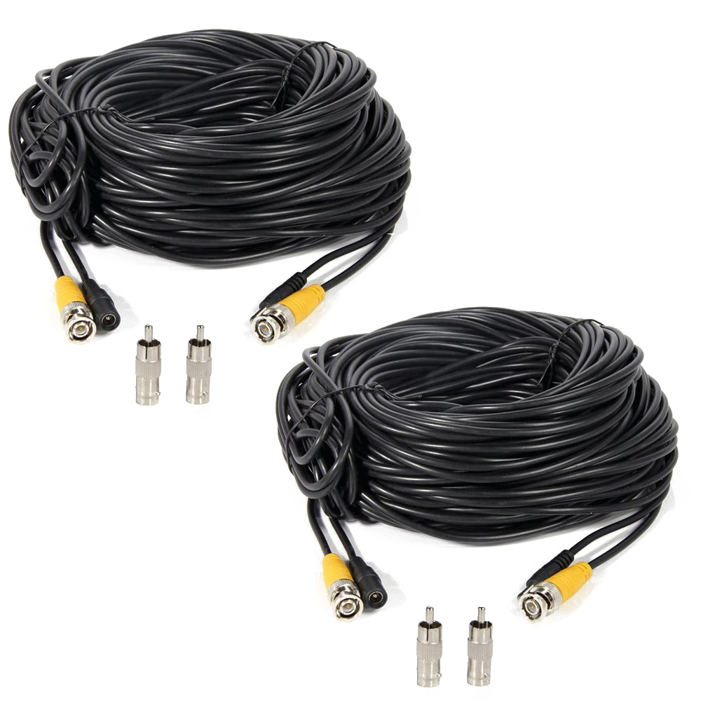 200ft Power Video Security Camera Cable BNC Extension Wire Cord for All CCTV DVR