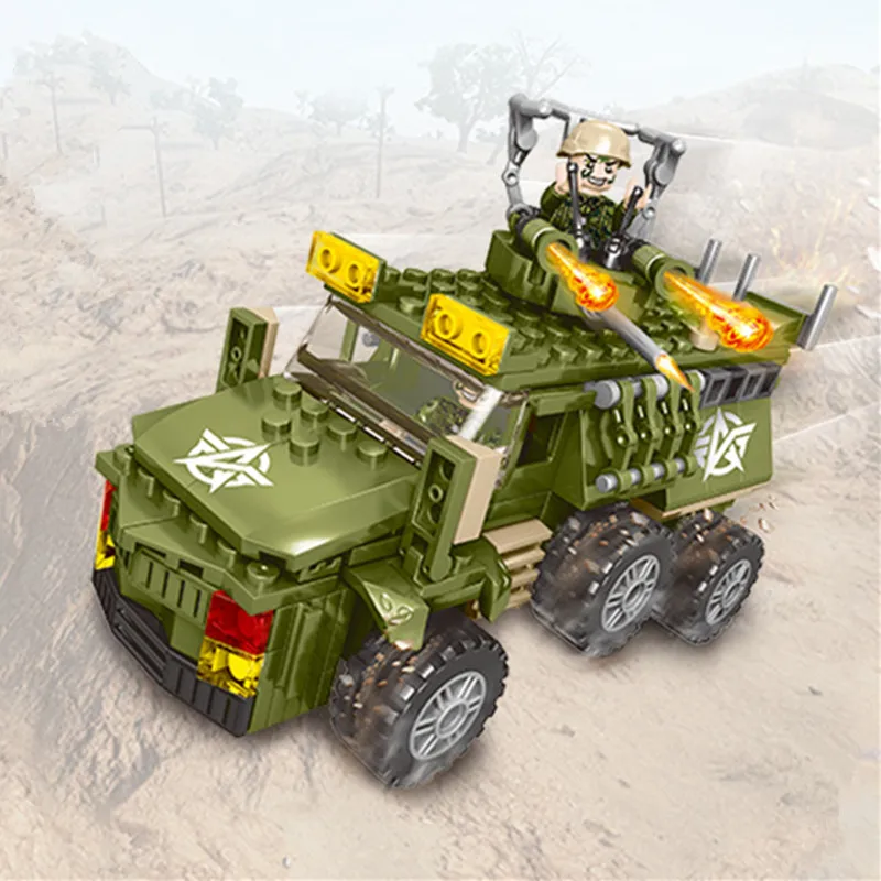 

World War II WW2 SWAT Police Military Soldier Army Armored Vehicle Model Building Blocks Bricks Kids Toys Compatible With Lego