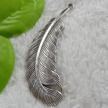 

24 pieces antique silver leaves bookmarks 78x23mm #1564