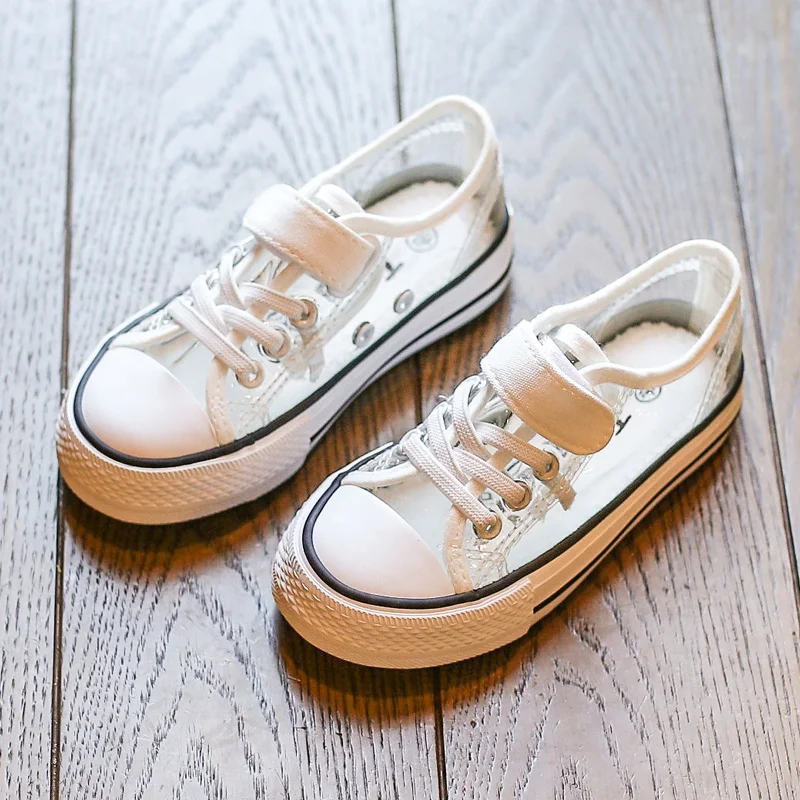 

Flats Kids Shoes Vulcanize Shoes Casual Autumn Spring Rubber Hook&loop Slip on Soft Shoes Shoeslaces Clear Fashion Children
