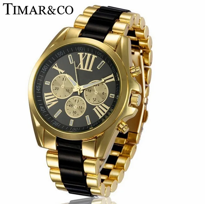 2017 New Arrive Fashion Geneva Watch Women Dress Watches Rose Gold Full Steel Analog Quartz Men