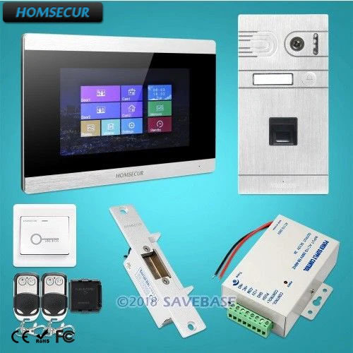 HOMSECUR 7\ Video Door Entry Phone Call System Intercom Electric Strike Lock Set Included BC061-S +BM715-S HOMSECUR 7\ Video Door Entry Phone Call System Intercom Electric Strike Lock Set Included BC061-S +BM715-S