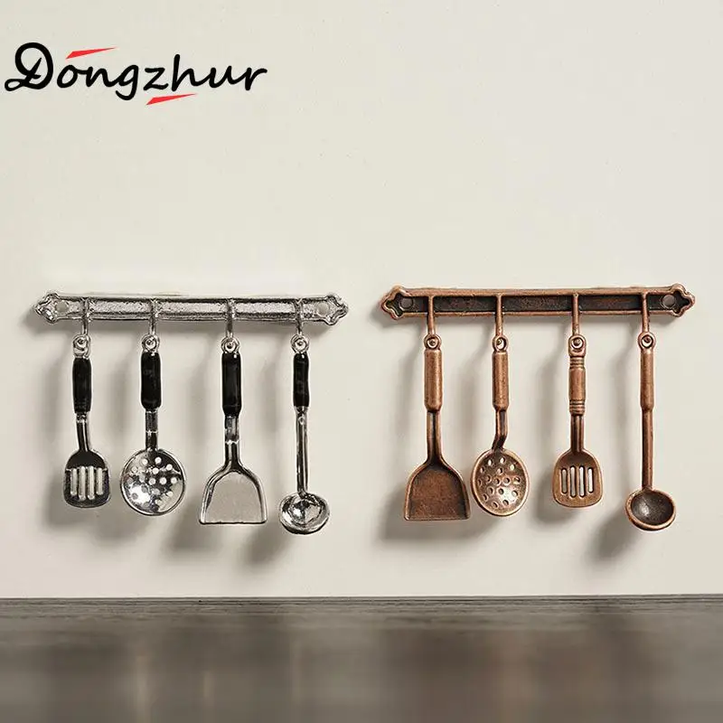 5 шт./компл. Мини Сплав бронзы Серебряный Мини Ложка-Лопатка кукольный домик 1:12 аксессуары бронзовый или серебряный кухонные наборы инструментов