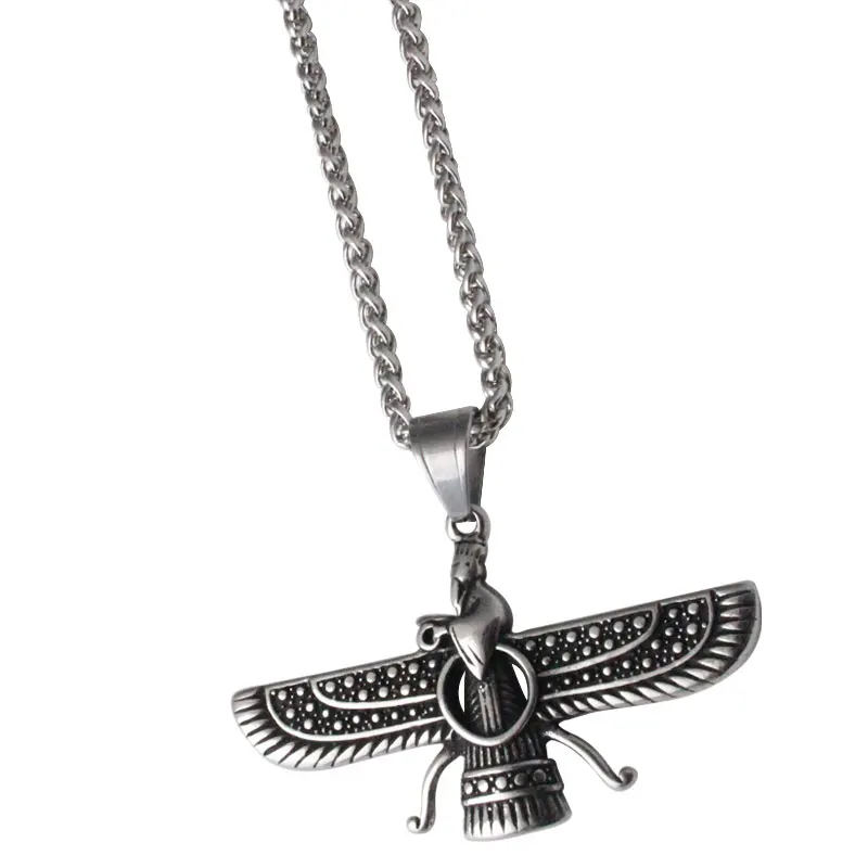Zkd Ahura Mazda Farvahar Zoroastrian персидское ожерелье из нержавеющей стали|Подвески| |