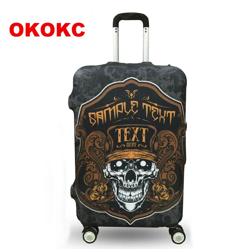 OKOKC милые животные узор путешествия Чемодан защитный чемодан Крышка Чемодан крышка применить к 19-32 дюймов Чехол отлично эластичной